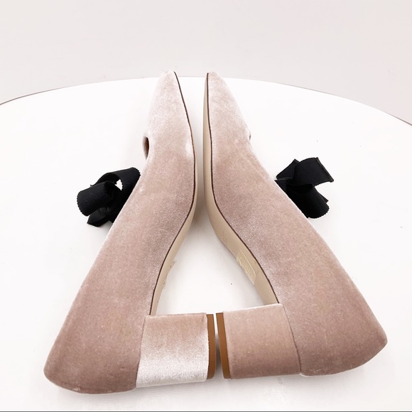 🆕{J.Crew} Avery Block Velvet Heels Bow - Picture 10 of 16